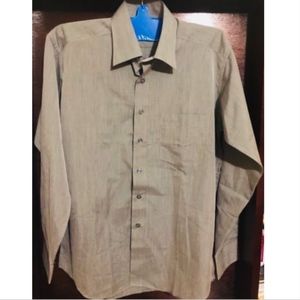 Boss Hugo Boss Mens Grey Button Shirt Size 15 1/2